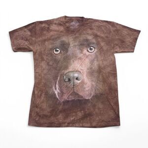 The Mountain by Liquid Blue 'Chocolate Lab' Face Cotton T-Shirt Brown Unisex XL
